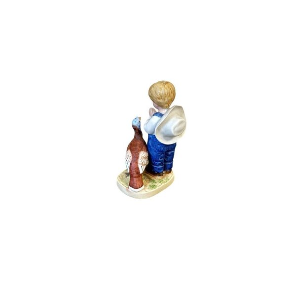 1985 Vintage Denim Days 1506 Danny and Turkey Friendship, Thanksgiving Figurine - Picture 6 of 9
